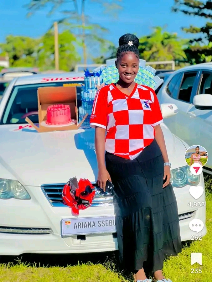 SENIOR SIX STUDENT AND TIKTOK STAR ARIANA SSEBUNYA GIFTED BRAND NEW CAR